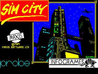 SimCity title screen for ZX Spectrum